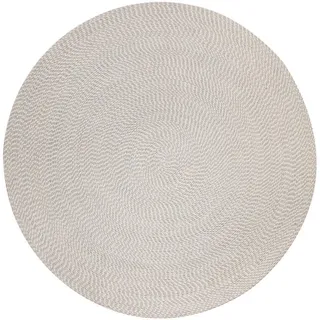 Steffensmeier Handwebteppich 150/150 cm Bali Plain , Hellgrau , Naturmaterialen , Rund , 150x150 cm , für Fußbodenheizung geeignet , Teppiche und Böden, Teppiche, Webteppiche