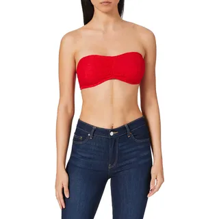 Urban Classics Damen Ladies Laces Bandeau Top, per Pack Rot (red 00199), Medium (Herstellergröße: M)