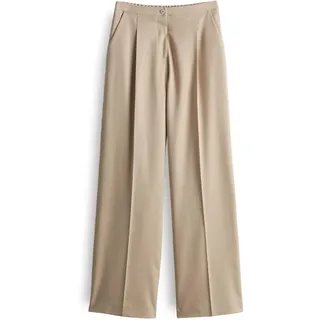 Opus Damen City Pants | Wide Leg Pants Maiga French mit Leinen Soft Oat, 38 - 38W