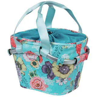 Basil Bloom Field Vorderradkorb blau