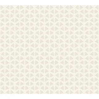 ascreation Vliestapete Art Deco Glitzer 0,53 m x 10 m 300 g Beige/Weiß