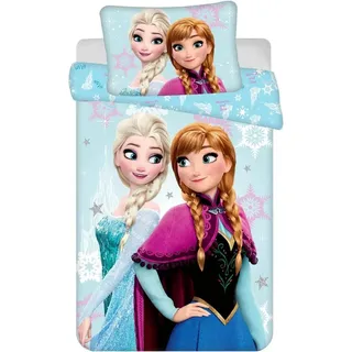 Jerry Fabrics Disney Frozen Kinder Bettwäsche Eiskönigin Anna ELSA Kopfkissen Bettdecke 100 x135 cm