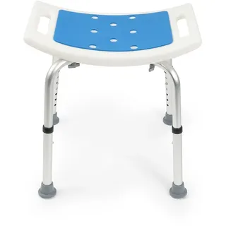 Karat Duschhocker Noah Höhenverstellbar rutschhemmend blau/silber/weiß