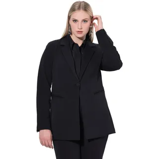 Ulla Popken Damen Jersey Blazer, schwarz, 46-48