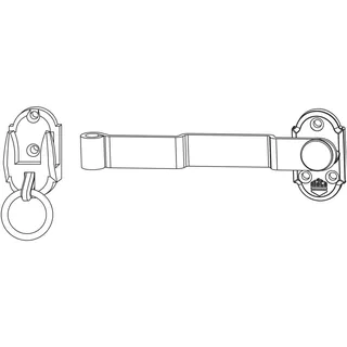 Maco RUSTICO Ladenmittelverschluss 2-flg. m. Hebel gekröpft L=175mm, schwarz
