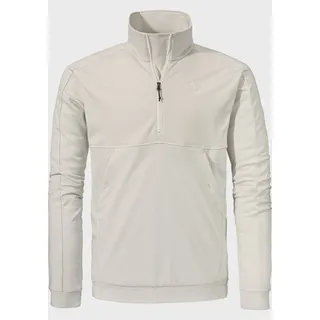 Strickfleece-Pullover SCHÖFFEL "Urban CIRC Fleece Style Baguio MNS", Herren, Gr. 52, beige (9040, natur), Oberstoff: 100% Polyester, Basic, Rundhals, Pullover Strickfleece-Pullover