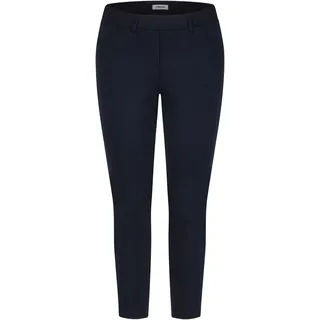 Jerseyhose KJBRAND "Jenny", Damen, Gr. 56, N-Gr, blau (marine), Web, Obermaterial: 50% Polyester, 45% Viskose, 5% Elasthan, figurbetont knöchellang, Hosen Jerseyhose