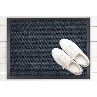 andiamo Fußmatte Venus - Schmutzfangmatte für den Hauseingang - flexibel einsetzbar als Türmatte innen, Fußabtreter im überdachten Außenbereich oder als Schuhmatte Blau 80 x 120 cm