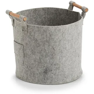 Zeller Aufbewahrungskorb 31,5 x 31,5 x 28 cm 1-tlg. grau