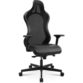 Topstar Bürostuhl Gamingstuhl Sitness RS Sport Plus Continental Kunstleder inkl. Armlehnen schwarz Schwarze Naht