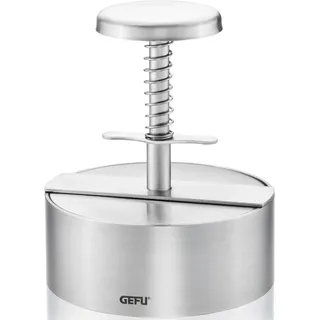 GEFU Burgerpresse 14 cm Edelstahl grau