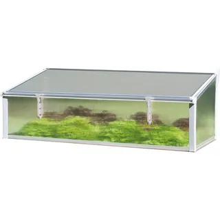 Juwel Thermo Frühbeet 130x60 cm Hohlkammerplatten UV-beständig transparent - Weiß