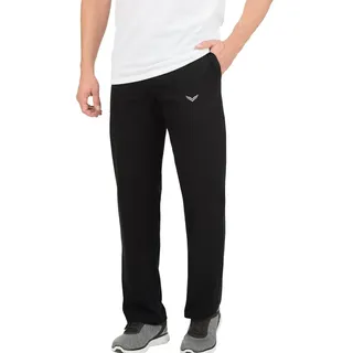 Jerseyhose TRIGEMA "TRIGEMA Hose DELUXE Baumwolle", Herren, Gr. S, US-Größen, schwarz, Single Jersey, 100% Baumwolle, Hosen Jerseyhose