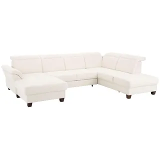 Home affaire Wohnlandschaft »Solvei U-Form« Sitztiefenverstellung und Federkern, wahlweise Kopfteilverstellung, beige