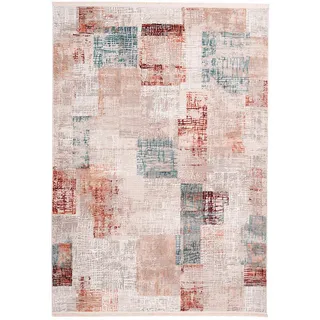 Kayoom Vintage-Teppich Grau, Rosa, / Lachsrosa 200cm x 300cm