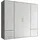 Drehtürenschrank Valencia 206 x 195 x 60 cm Weiß
