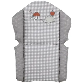 roba Sitzverkleinerer - Hochstuhleinlage 'Adam & Eule' - Sitzkissen für Kombihochstühle - grau