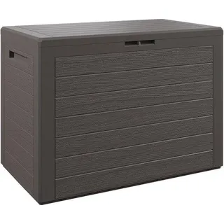 Gartenbox, 190L, wasserdicht, braun Holzoptik, abdichtbares Deckel - Braun