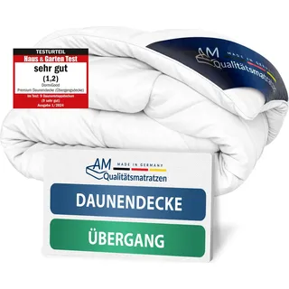 DormiGood | Premium Daunendecke | 140x220 cm | Übergangsdecke | 100% Daunen (550g) | Bettdecke | 140x220 | Herbst | Frühling | Übergang | Nomite | Downpass - Weiß