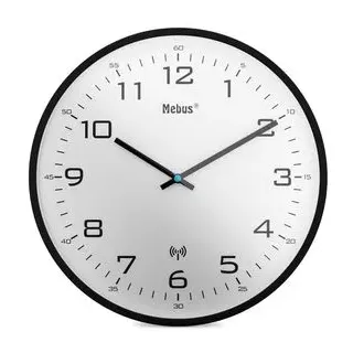 MEBUS Funk-Wanduhr 30 cm 13079 schwarz