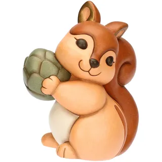Thun - Eichhörnchen Diva mit Tannenzapfen - groß - Keramik - Plumè Kollektion - 12 x 9,5 x 14 cm