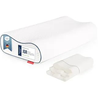 Blumtal Nackenstützkissen - Orthopädisches Kissen - Memory Foam Kissen - Oeko-TEX zertifiziertes Kopfkissen Nackenschmerzen - ergonomisches Kopfkissen Seitenschläfer - Nackenkissen Bett - Neck Pillow