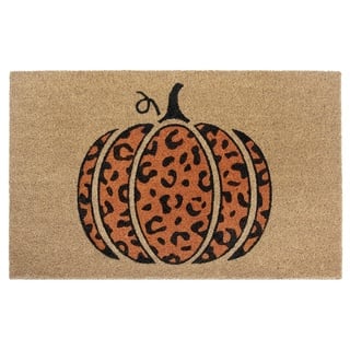 Hanse Home Halloween Fußmatte Kokos 45x70cm – rutschfeste Schmutzfangmatte Natur für Innen, Fußabtreter Kürbis Kokosfaser Kokosmatte für Eingangsbereich & überdachten Außenbereich