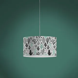 Moderne 3-Licht-Hängeleuchte Decolight Xxl in Polilux Cactus Print  Italy