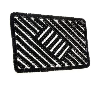 HANSE HOME Grid Brushes Mat, Türmatte Wetterfest Schmutzabtreter, Outdoor – Schwarz