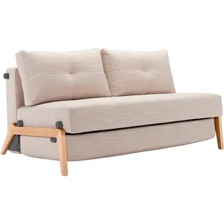 Innovation Living Schlafsofa Cubed Eiche Stoff Sand Grey 140 cm