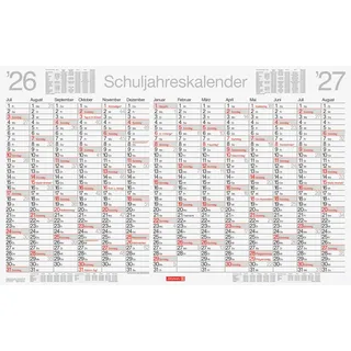 Brunnen Schuljahreskalender 2026/2027 Weiß