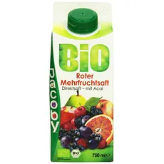 Jacoby Bio Roter Mehrfruchtsaft, 8er Pack (8 x 750 ml)
