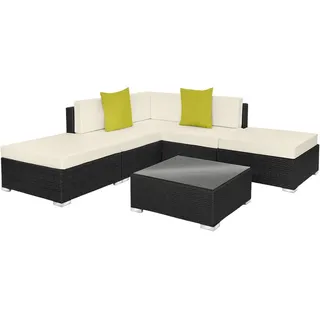 Tectake Paris Loungeset schwarz