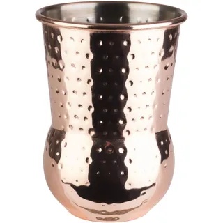 APS 93337 Becher JULEP MUG, Cocktailbecher, 400 ml, Hammerschlag Oberfläche, Edelstahl, Kupfer-Look