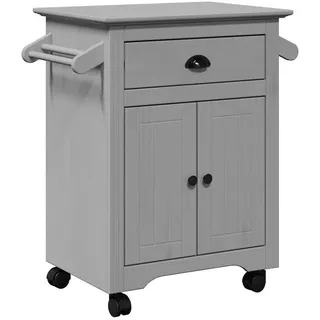 vidaXL Küchenwagen BODO Grau 72x45x80 cm