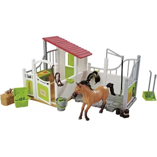 Simba Pferdestall inkl. Tierfiguren (30x19cm) - Spiel-Set für Kinder ab 3 Jahre