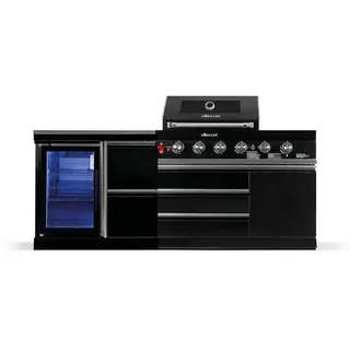 Goriller Goriller® Bb-S9 Outdoorküche , Schwarz, Chromfarben , Metall , 58x90x300 cm , Ce , Grills, Gasgriller