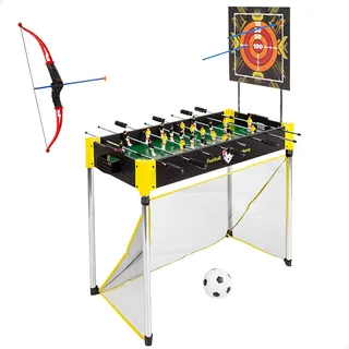 COLORBABY CB Games 5-in-1 Multispieltisch, Fußball, Tischfußball, Hockey, Bogenschießen, 92 x 41 x 61 cm, für Kinder, Familienspaß (85419)