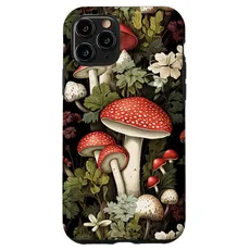 Hülle für iPhone 11 Pro Pilz Waldszene Holunderbeeren Pilze Natur Pilze
