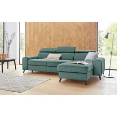 exxpo - sofa fashion Ecksofa »Forza, L-Form«, blau