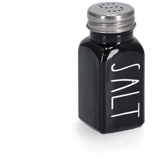 Bild Present Salzstreuer "Salt", 80 ml, Glas/Metall, schwarz, Pfeffermühle + Salzmühle, Schwarz