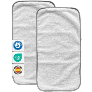 MIMUSELINA 2er Set Wickeltücher für Babys, wasserdicht, 59 x 30 cm | wasserdichtes Handtuch für die Wickelunterlage Ihres Babys | Hergestellt aus 100 % Baumwoll-Frottee | Ideal zum Wickeln Ihres Babys