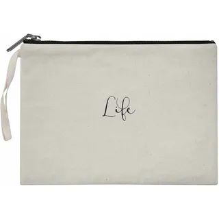 Bonateks, Damen Clutches, Digital Bedruckt, Canvas-Stoff, Alltagsmode, Beige, Größe: 25x5x18 cm