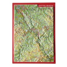 Reliefpostkarte Mittelrhein