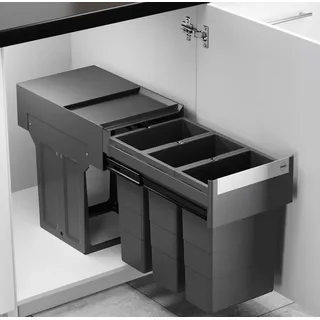 HAILO 3x 8 l Dunkelgrau