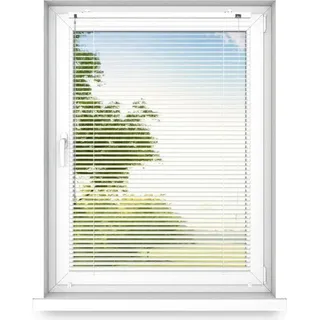 time4blinds - Jalousien Fenster Innen ohne Bohren, Alu Jalousie Aluminium Rollos, Weißer Glanz, Links, 1600x2200