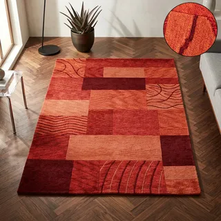 THEKO Royal Domas 4028 Wollteppich 70 x 140 cm Rot