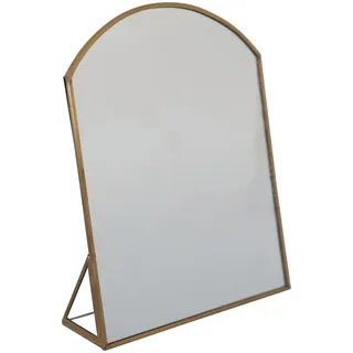 Creative Co-op Standspiegel, Metallrahmen, Messing-Finish Spiegel, Metall, Mirror, 9.8" L x 7.8" W