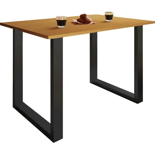 Esstisch VCM "Premium Esstisch Küchentisch Xona U 110x80", braun (schwarz, buche), B:110cm T:80cm, Tische, Esstisch