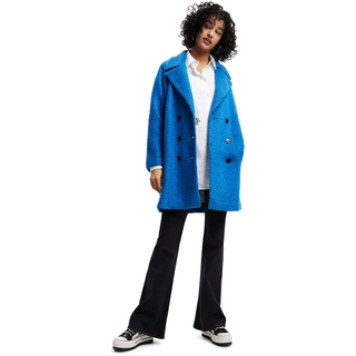 Desigual Women's CHAQ_London, 5157 Directoire Blue Overcoat, XL